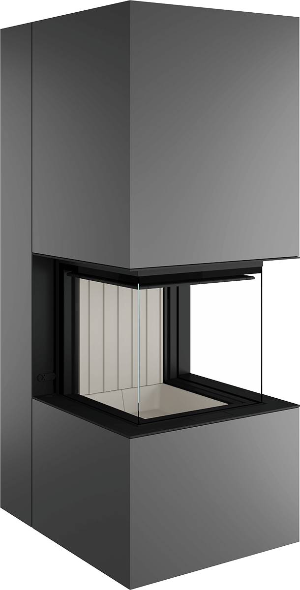 Artemis - Soba Eleganta cu Foc Panoramica 3-Fete, Design Premium Spartherm