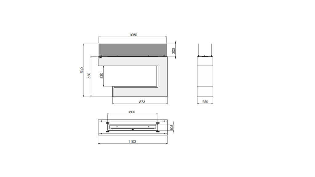 Șemineu cu bioetanol Infire Spectrum Rezervor 2 l