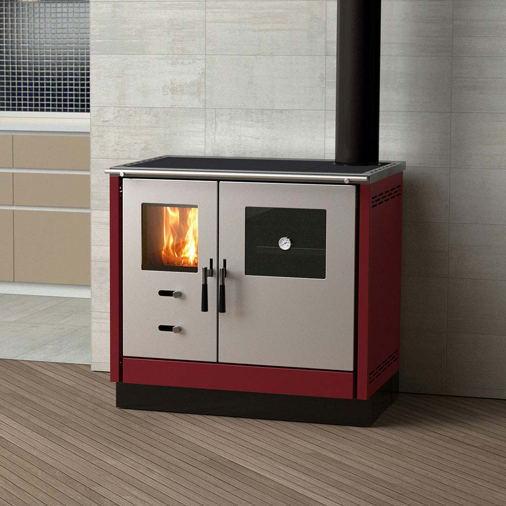 Șemineu pe lemne cu boiler - SD THERMO AS / SD THERMO AS S - Putere 11.5 kW, Cuptor și Plită