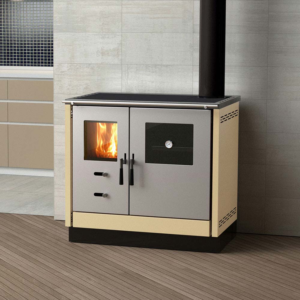 Șemineu pe lemne cu boiler - SD THERMO AS / SD THERMO AS S - Putere 11.5 kW, Cuptor și Plită