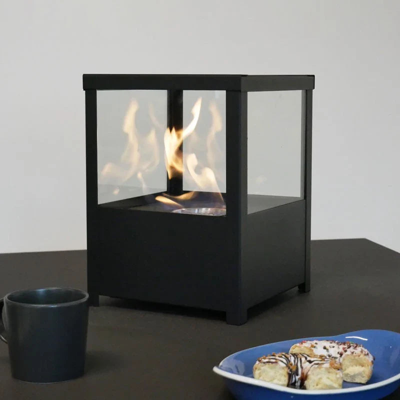 Șemineu de Masă Bioethanol ScandiFlames - Negru, Design Elegant de Tip Felinar