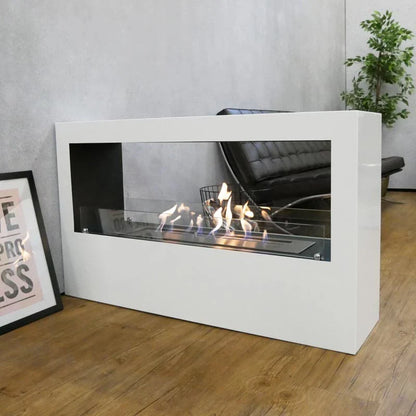 Șemineu Freestanding ScandiFlames Lansing XL Alb - Eleganta și Căldură în Spațiul Tău