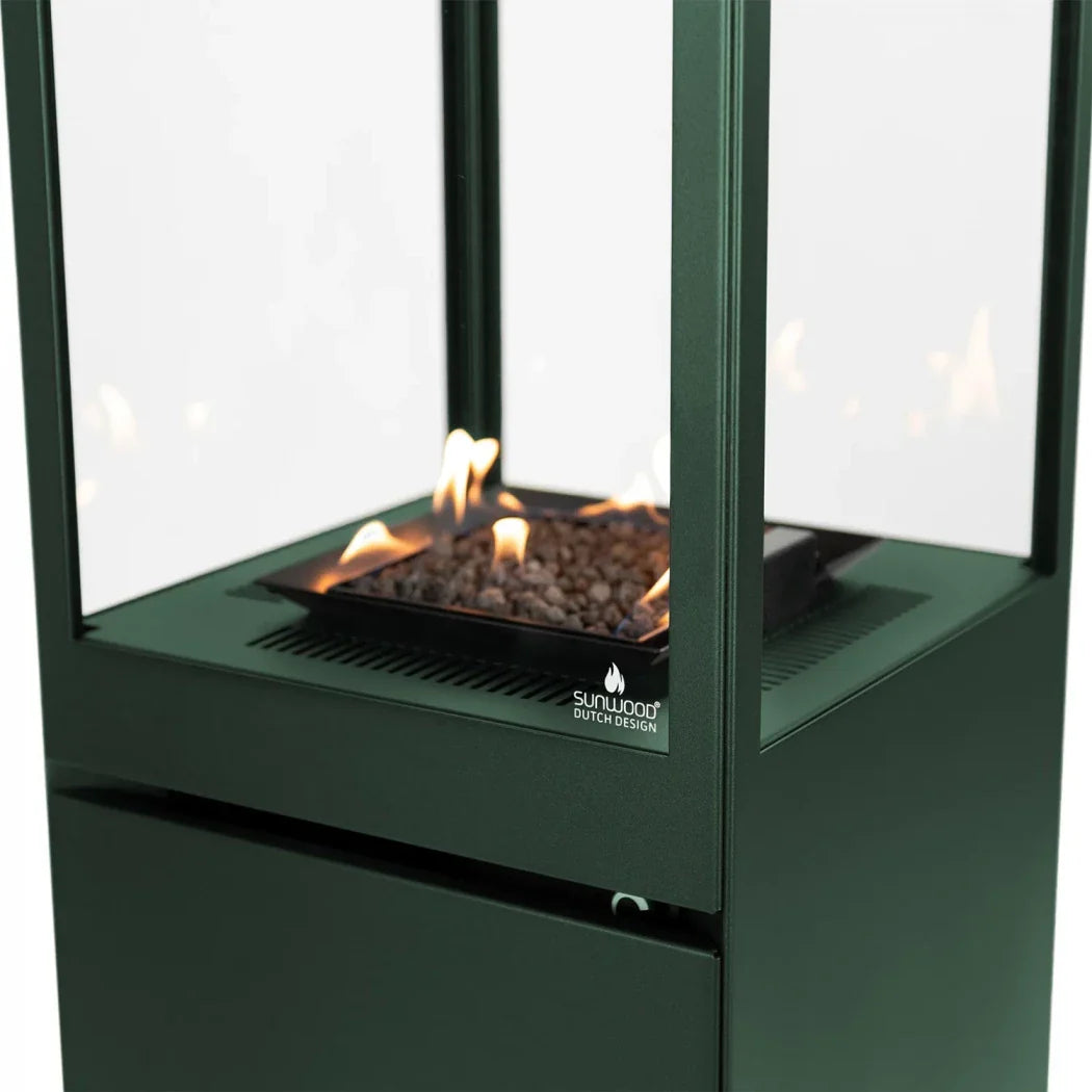 Marino Limited - Șemineu Verde Galactic pentru Patios, cu Arzător pe Gaz