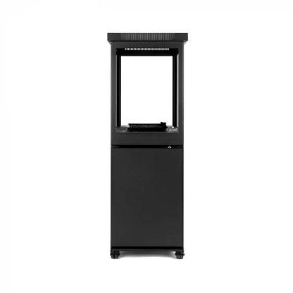 Marino Original - Șemineu pe Gaz Negru Mat pentru Exterior, Portabil și Elegant