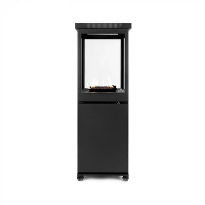 Marino Original - Șemineu pe Gaz Negru Mat pentru Exterior, Portabil și Elegant