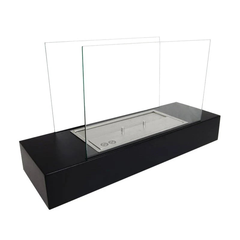 Șemineu Autoportant Oklahoma - Oțel și Negru, cu Bioetanol