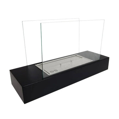 Șemineu Autoportant Oklahoma - Oțel și Negru, cu Bioetanol