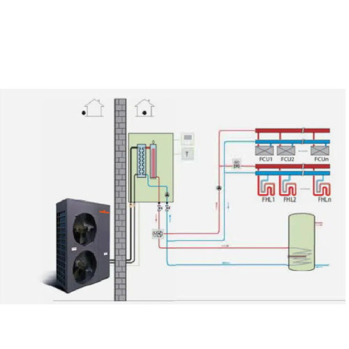 Pompă de căldură aer-apă Termojet BLN-018TA3, 20 kW, Monofazată 220V, Agent frigorific R410A
