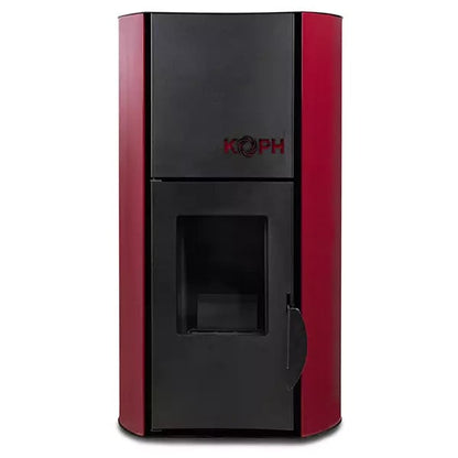 Termosemineu cu peleti KOPH PM 25 kW Fiama, Bordo - Capacitate 160 mp, Buncar 25 kg, Pompa si Vas expansiune incluse