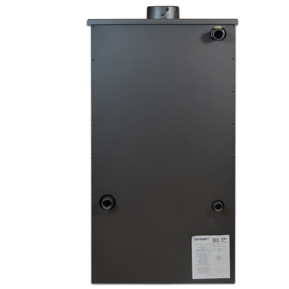 Termosoba pe lemn Termax Codru, 24.43 kW, cuptor integrat, randament 85.10%, 155 m², Antracit