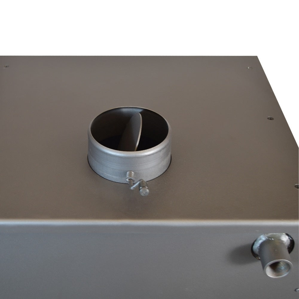 Termosoba pe lemn Termax Codru, 24.43 kW, cuptor integrat, randament 85.10%, 155 m², Antracit