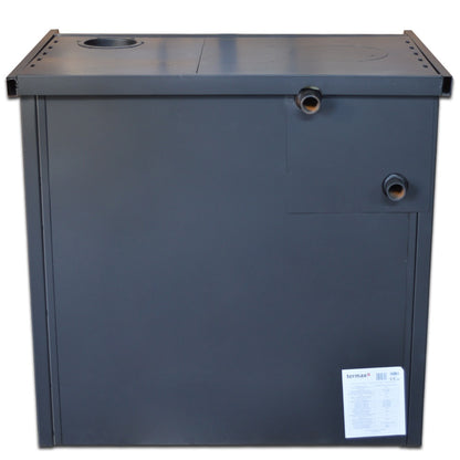 Termosoba pe lemn Termax Culina, 12.05 kW, evacuare pe dreapta, cuptor integrat, randament 85.29%, 80 m², Rosu