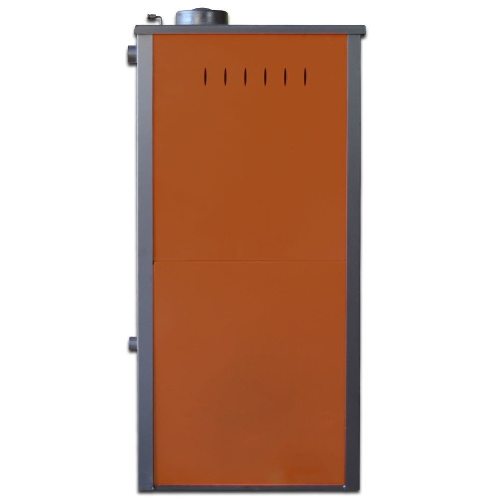 Termosoba pe lemn Termax Zorile, 24.43 kW, cuptor integrat, randament 85.10%, 155 m², Maro