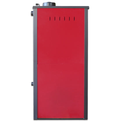 Termosoba pe lemn Termax Zorile, 24.43 kW, cuptor integrat, randament 85.10%, 155 m², Bordo