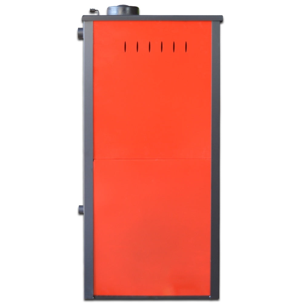 Termosoba pe lemn Termax Zorile, 24.43 kW, cuptor integrat, randament 85.10%, 155 m², Rosu