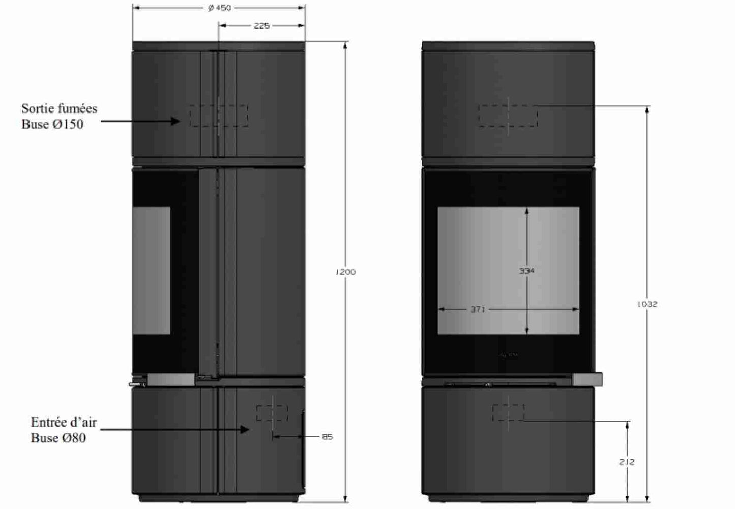 Soba fonta Alcor 6-9kW - ardere etansa