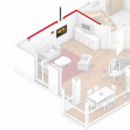 Focar semineu Starvision 76 / 11.3-13.3 kw - cu ventilator