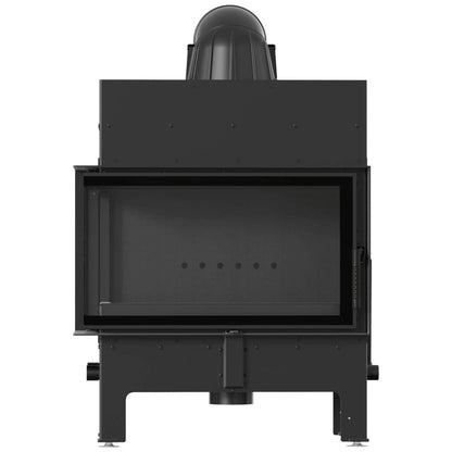 Focar semineu FLOTEK 10kW - Sticla Stanga Samota Neagra