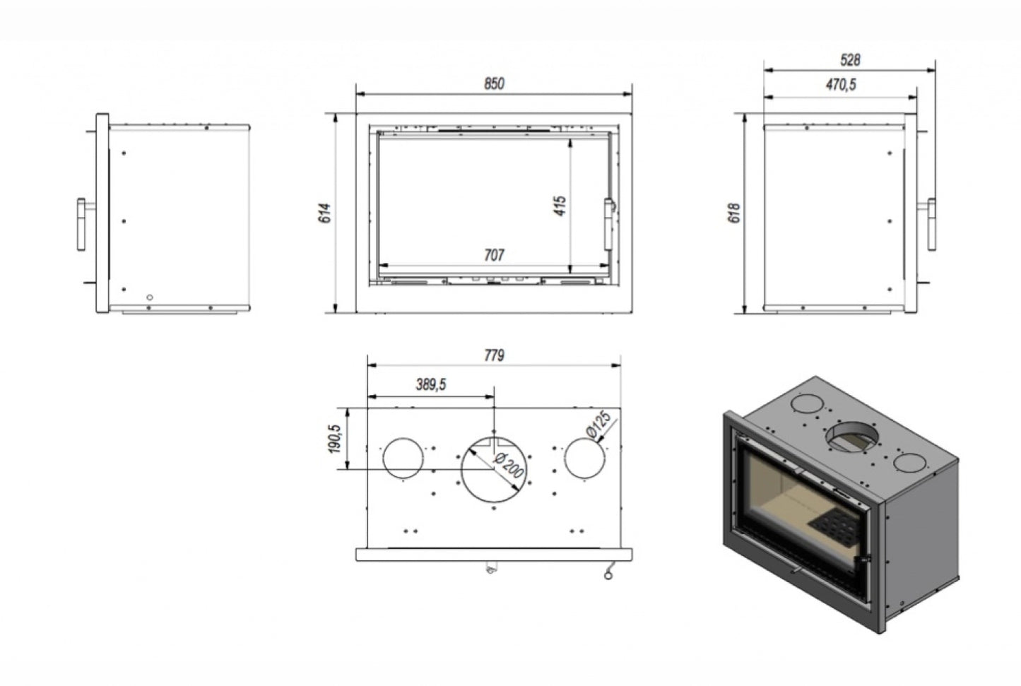 Focar otel samotat AK80 CU VENTILATOR