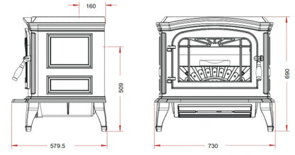 Soba fonta Bradford 9kW - Fildes