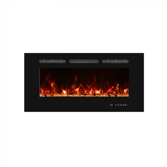 Șemineu Electric Încorporat Titanite - 91 cm - Flacără Realistă și Control Inteligent