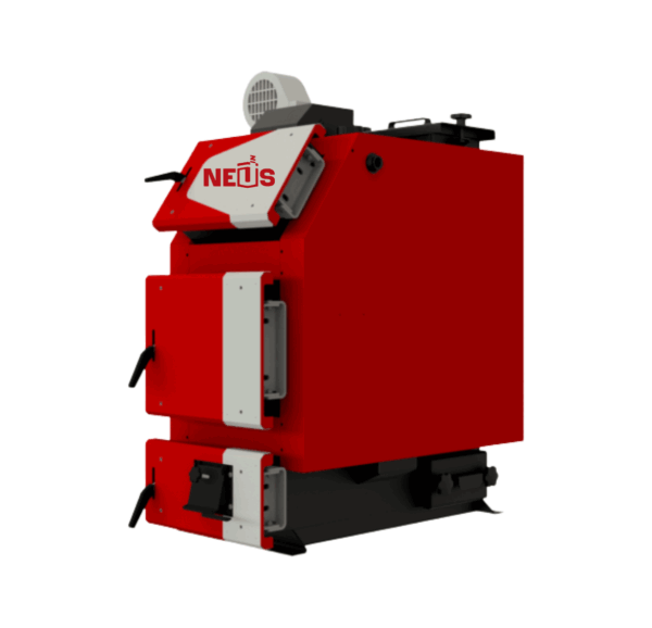 Cazan pe combustibil solid NEUS Trio Uni Plus 20 KW cu automatizare și ventilator