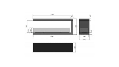 Șemineu cu bioetanol Infire Inside U1200 Rezervor 3 l