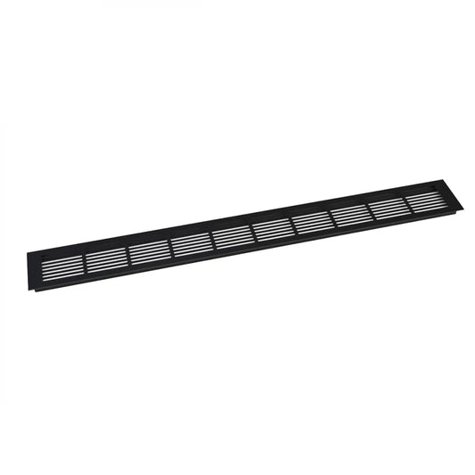 Grilaj de Ventilație Negru - 100x11 cm - 420 cm² - Ideal pentru Șeminee pe Gaz și Vapori de Apă