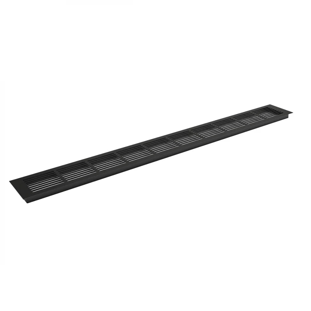 Grilaj de Ventilație Negru - 100x11 cm - 420 cm² - Ideal pentru Șeminee pe Gaz și Vapori de Apă