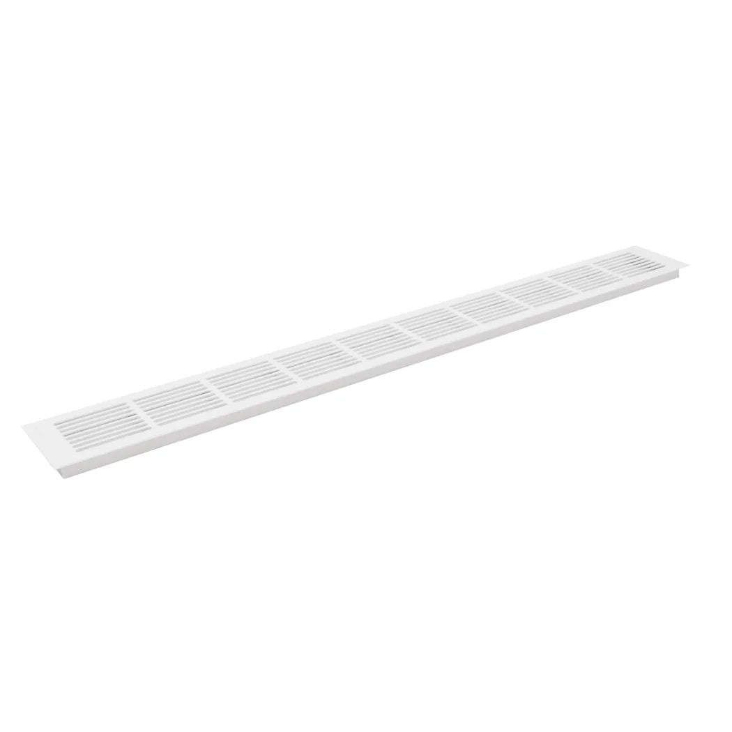 Grilaj de Ventilație Alb - 100x11 cm - 420 cm² - Ideal pentru Convecția Aerului la Șeminee