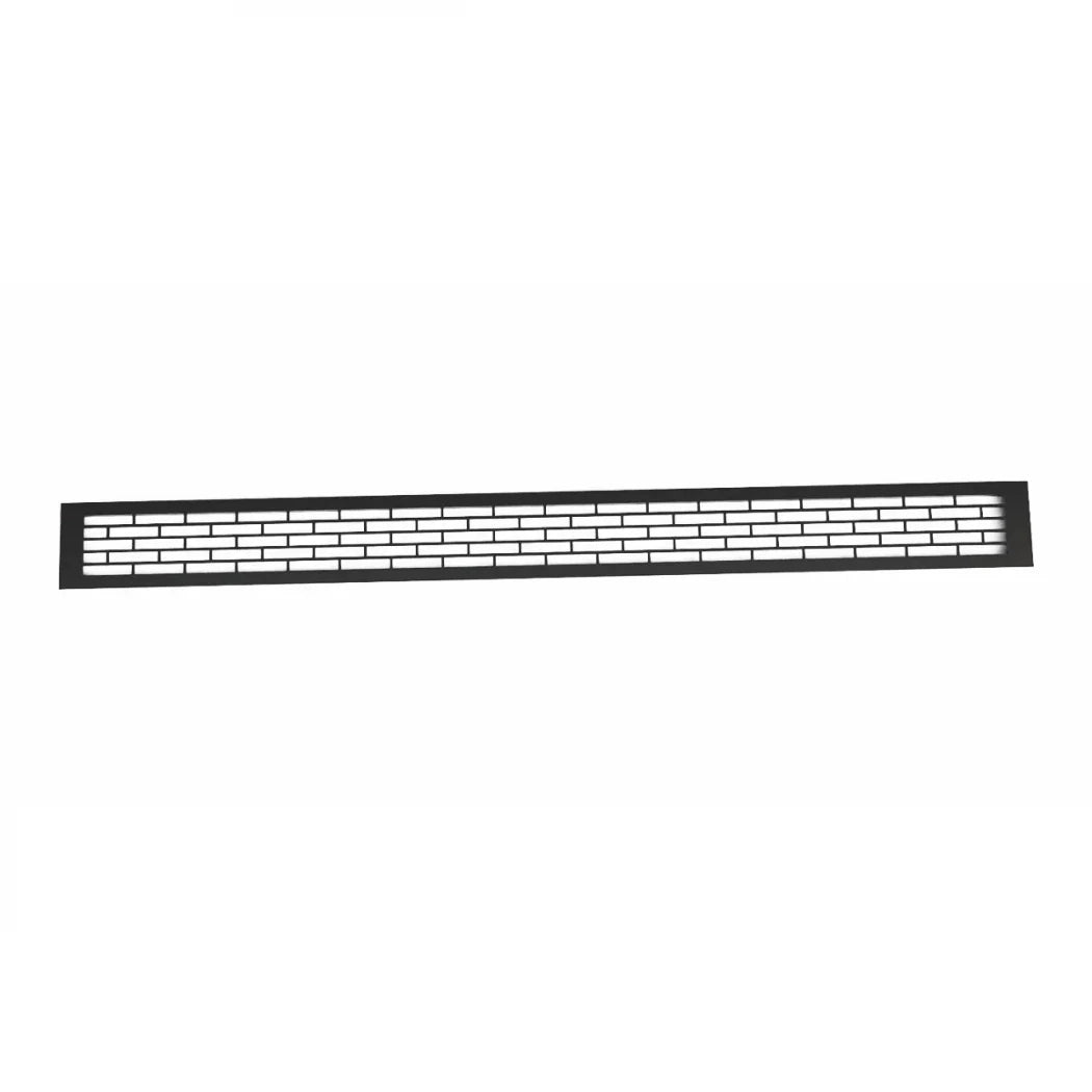 Grilaj de Ventilație Negru - 100x9 cm - 450 cm² - Ideal pentru Șeminee