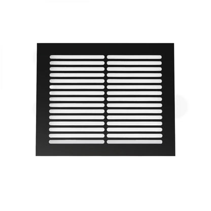 Grilaj de Ventilație Negru - 25x20.5 cm - 210 cm² - Soluție Ideală pentru Convecția Aerului