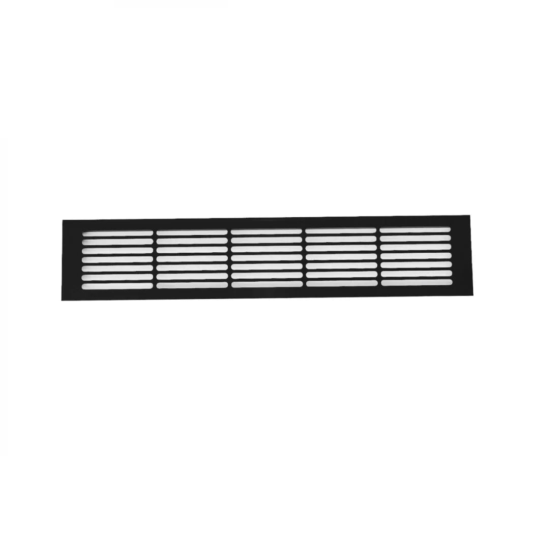 Grilaj de Ventilație Negru - 50x10 cm - 214 cm² - Soluție Ideală pentru Convecție Aer