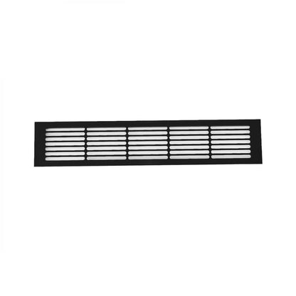 Grilaj de Ventilație Negru - 50x10 cm - 214 cm² - Soluție Ideală pentru Convecție Aer