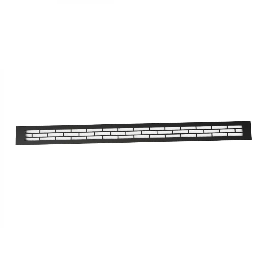 Grilaj de Ventilație Negru - 80x6.5 cm - 210 cm² - Soluție Ideală pentru Convecția Aerului