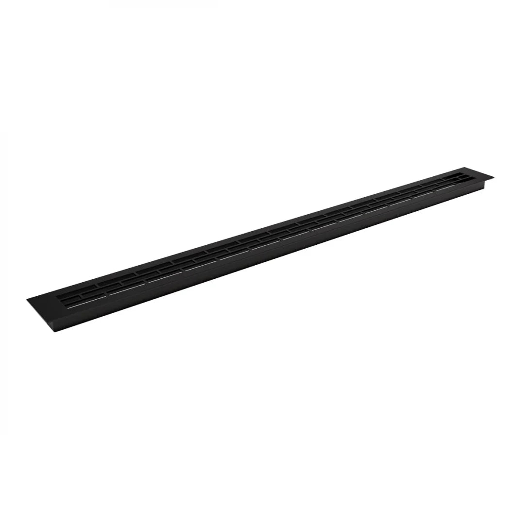 Grilaj de Ventilație Negru - 80x6.5 cm - 210 cm² - Soluție Ideală pentru Convecția Aerului
