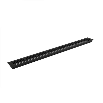 Grilaj de Ventilație Negru - 80x7.6 cm - 210 cm² - Ideal pentru Șeminee pe Gaz și cu Combustibil Lichid