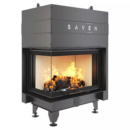 Șemineu SAVEN Energy Up 75х50х47L (15,1 kW) ECO Ghilotină – Sticlă laterală stânga