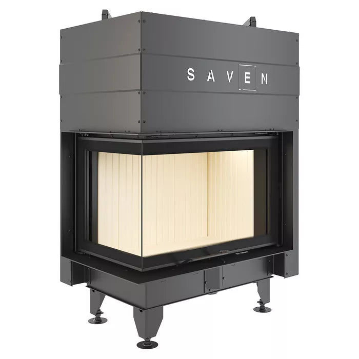 Șemineu SAVEN Energy Up 75х50х47L (15,1 kW) ECO Ghilotină – Sticlă laterală stânga