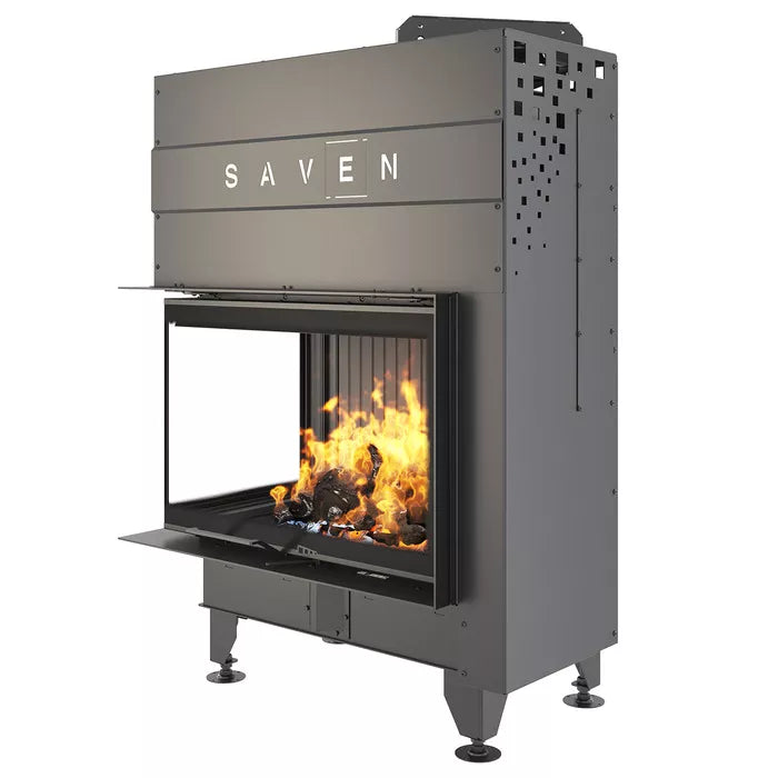 Șemineu SAVEN Energy Up 75х50х47L (15,1 kW) ECO Ghilotină – Sticlă laterală stânga