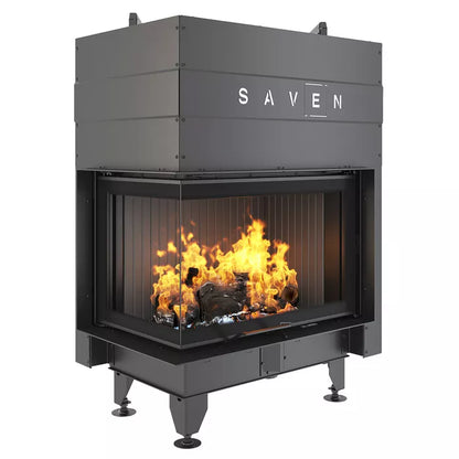 Șemineu SAVEN Energy Up 75х50х47L (15,1 kW) ECO Ghilotină – Sticlă laterală stânga