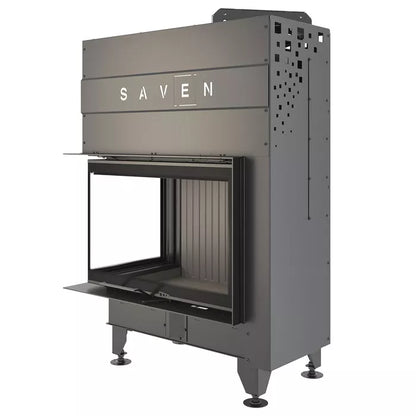 Șemineu SAVEN Energy Up 75х50х47L (15,1 kW) ECO Ghilotină – Sticlă laterală stânga