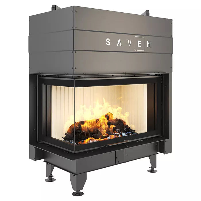 Șemineu SAVEN Energy Up 85х50х47L (17,0 kW) ECO Ghilotină – Sticlă laterală stânga
